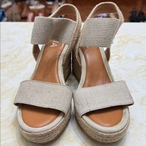 MIA Natural Fabric Wedge Sandals